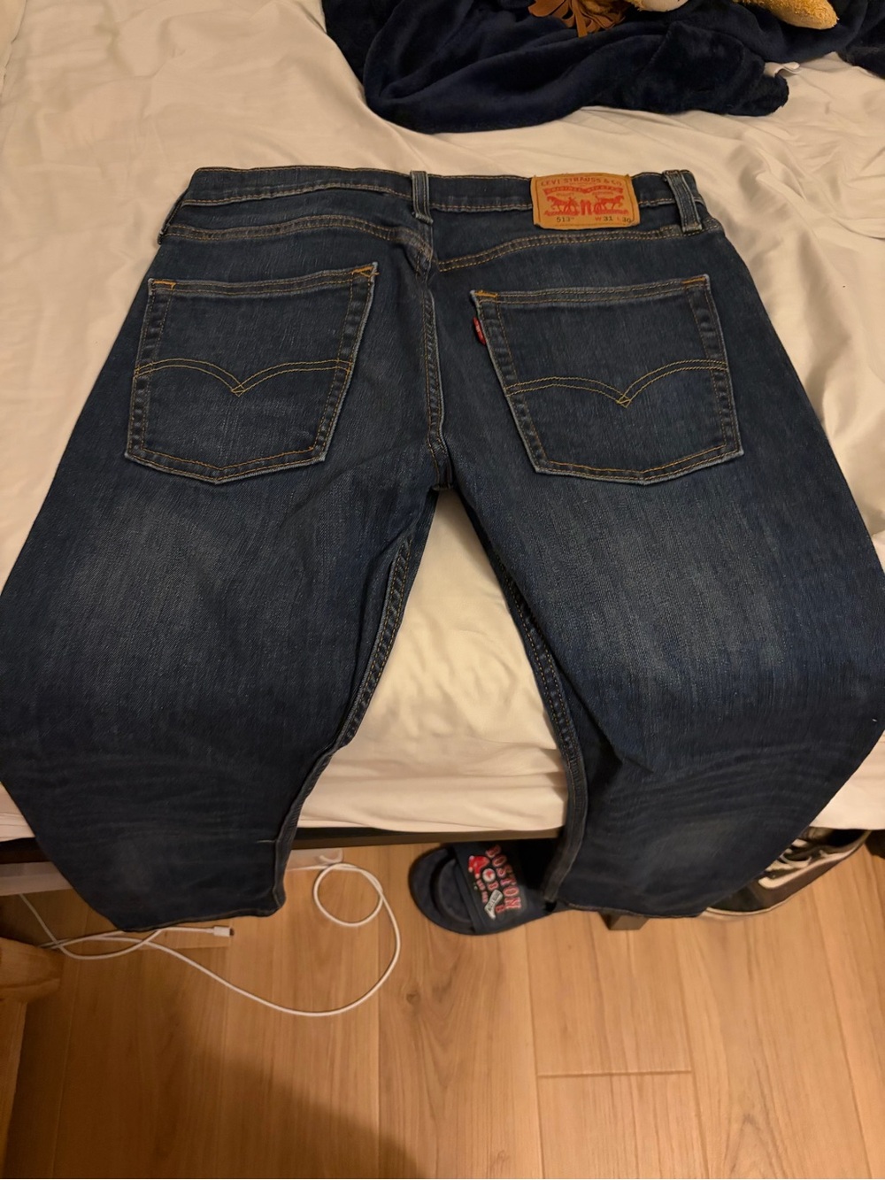 Levi's Dark Blue straight Fit Jeans (stretch)